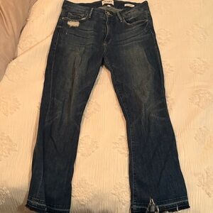 Frame Denim Dark Blue Cropped Jeans